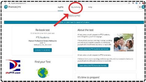 pte result check|check my results.